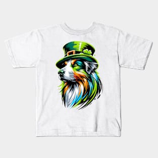 Drentsche Patrijshond Celebrates Saint Patrick's Day Kids T-Shirt